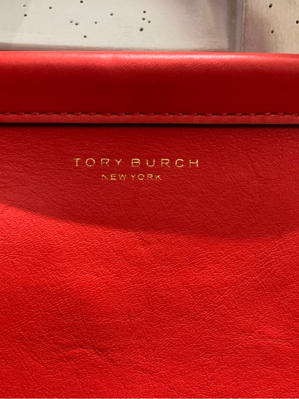Tory Burch Block T Leather Satchel Crossbody Bag Vibrant Red - Picture 3 of 15